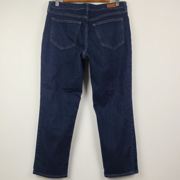 Land's End Mid Rise Crop Blue Jean Womens Sz 8 - Picture 4 of 14